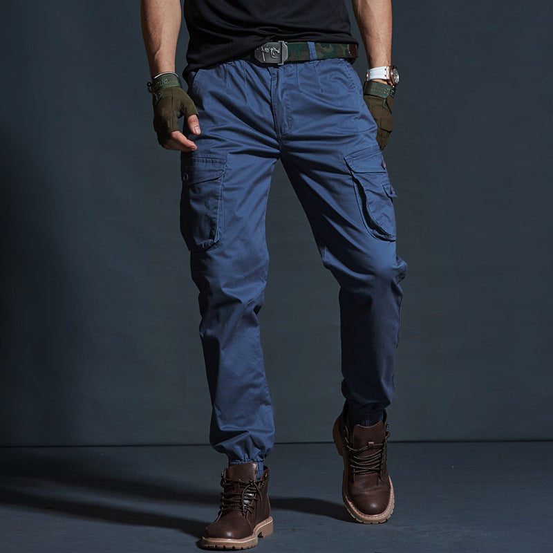 Men's cotton joggers in military style