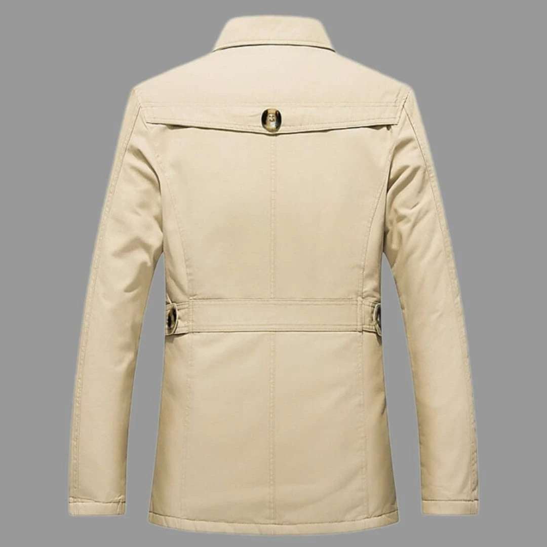 Men's insulated trench coat