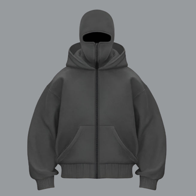 Hoodie with zipper and balaclava