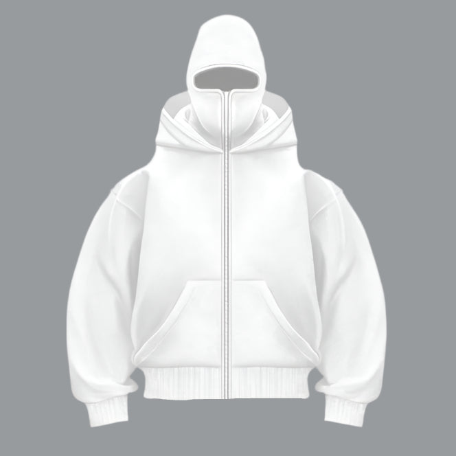 Hoodie with zipper and balaclava