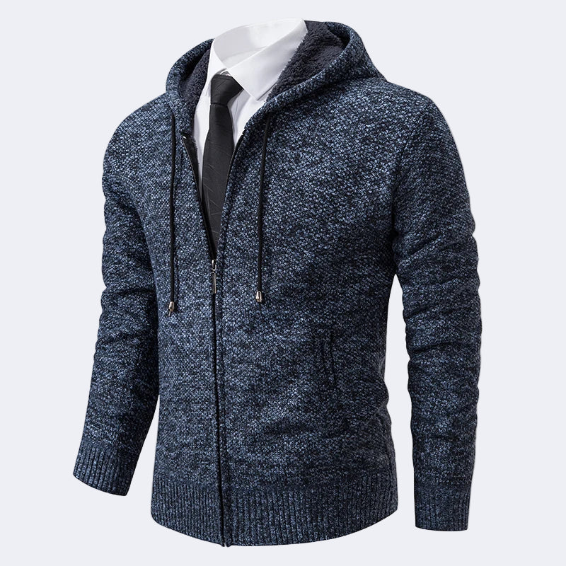 Men's knitted Cardigan with Hood