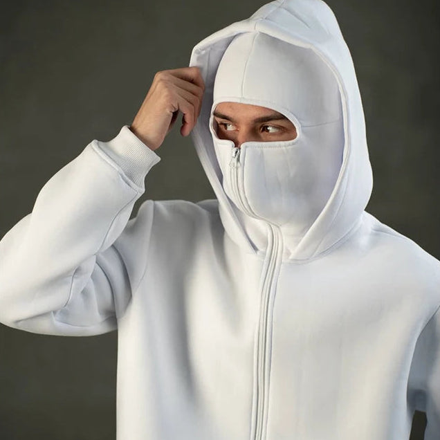 Hoodie with zipper and balaclava
