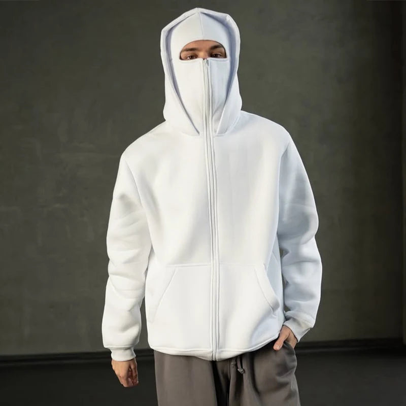 Hoodie with zipper and balaclava