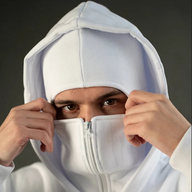 Hoodie with zipper and balaclava