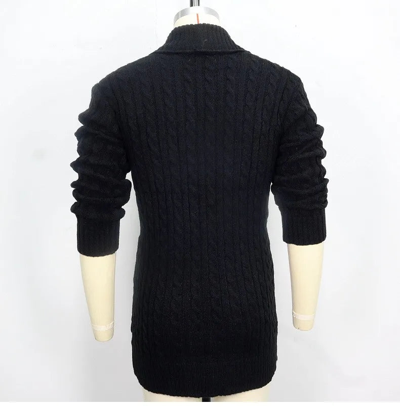 Men's Knitted Jacquard Cardigan