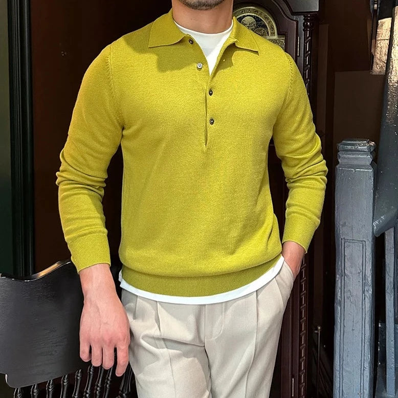 Men's Long Sleeve Polo Shirt