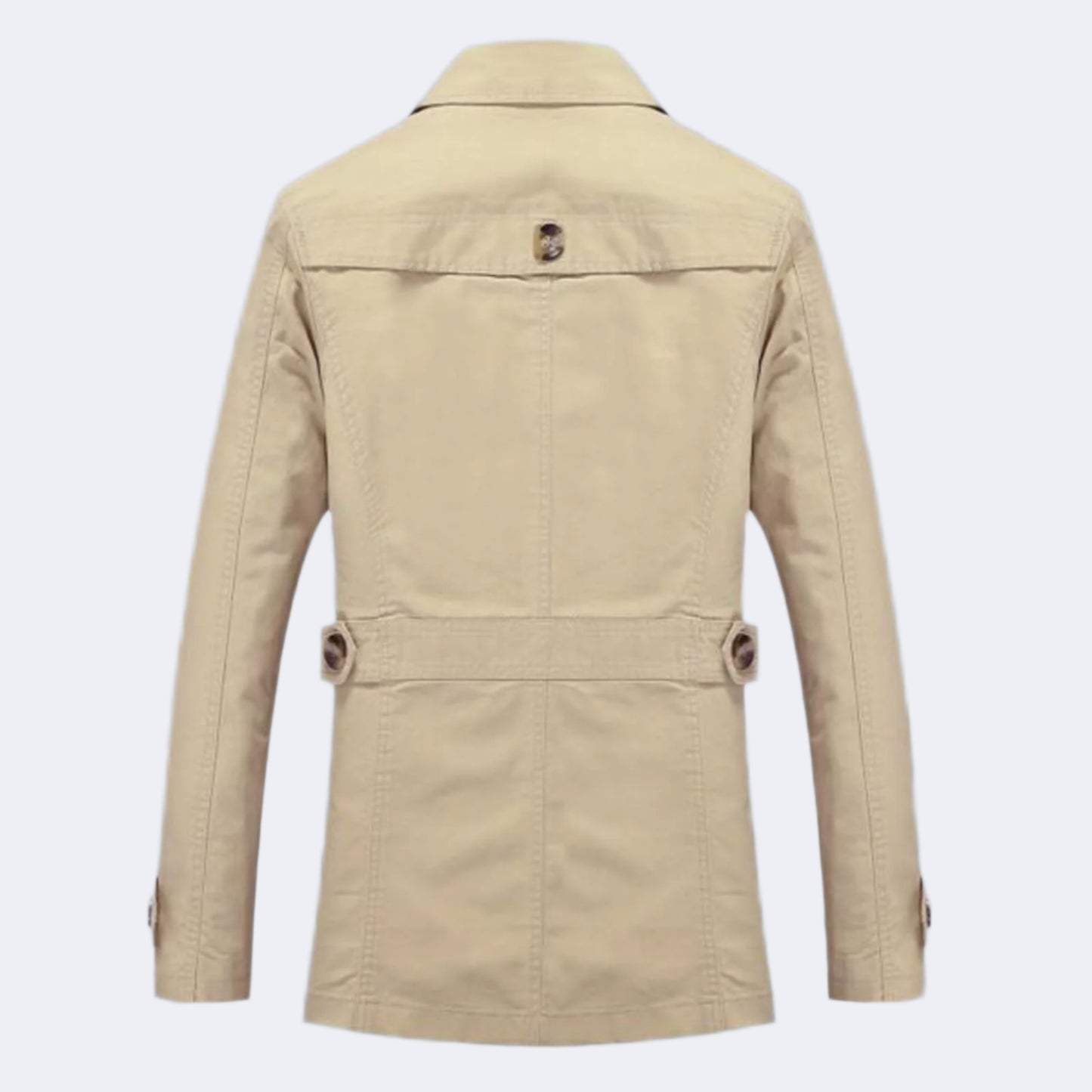 Casual Men's Long Trench Jacket