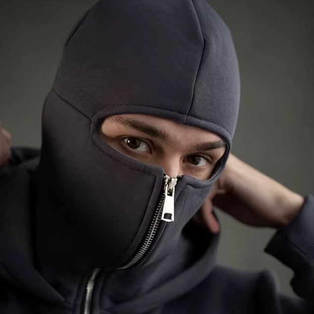 Hoodie with zipper and balaclava