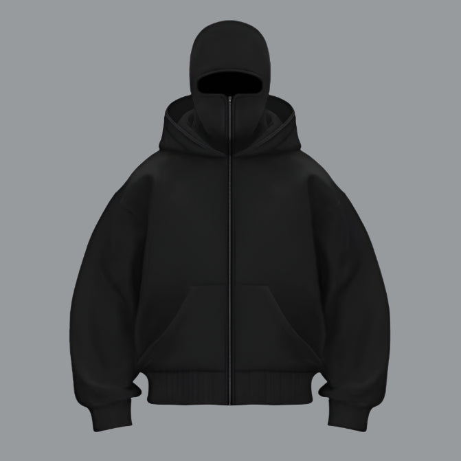 Hoodie with zipper and balaclava