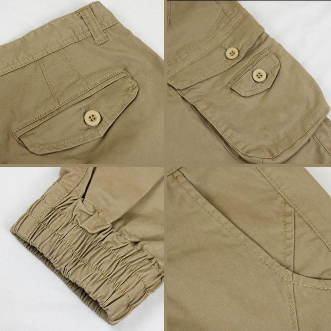 Men's cotton joggers in military style