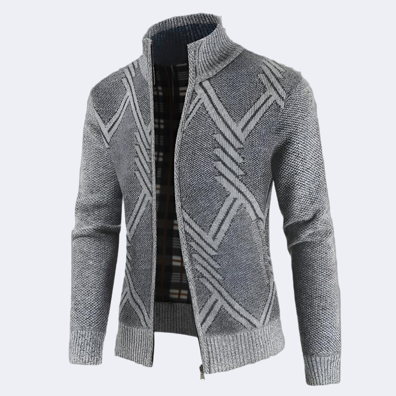 Men's zip-up Cardigan