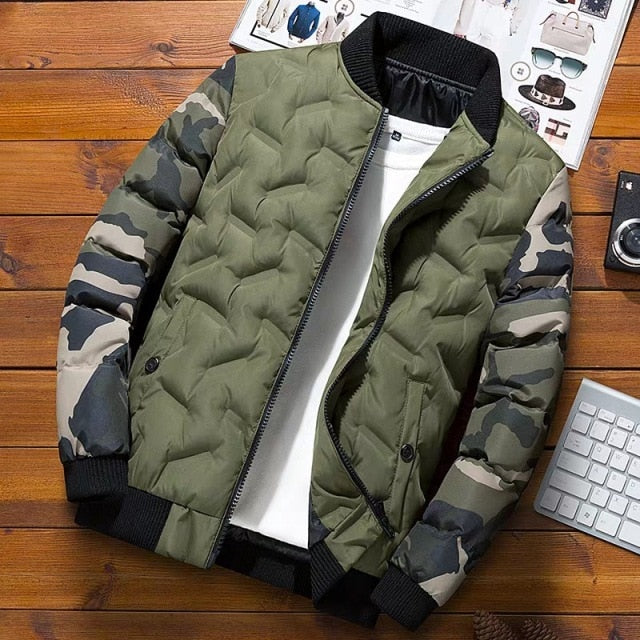 Camouflage bomber jacket