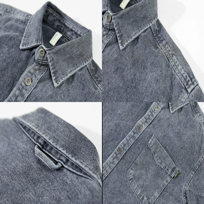 Retro style denim shirt