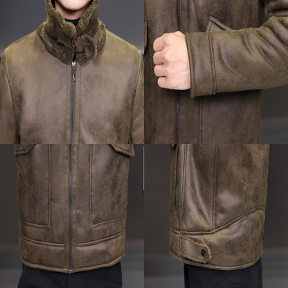 Insulated Men's Suede Jacket