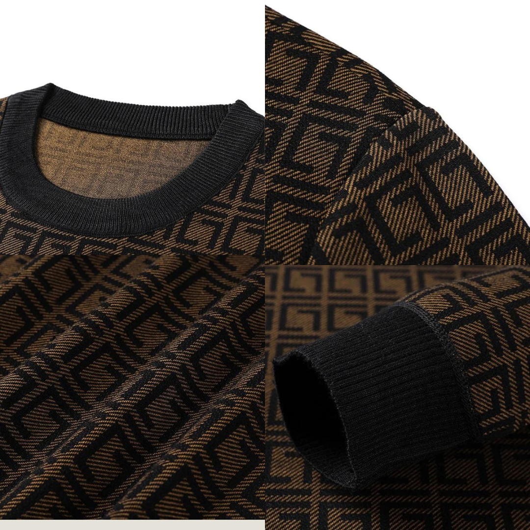 Stylish men's printed sweater