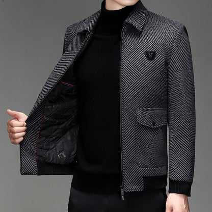 Stylish men's wool coat