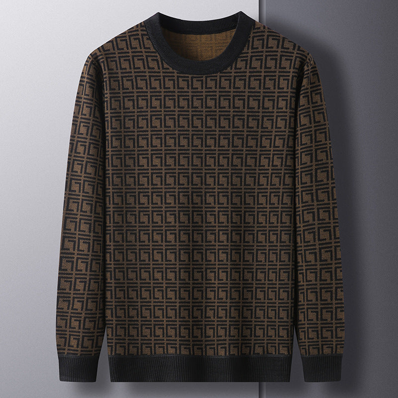 Stylish men's printed sweater