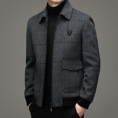 Stylish men's wool coat