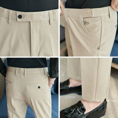 Luxury Men's Trousers with Elastic Waist