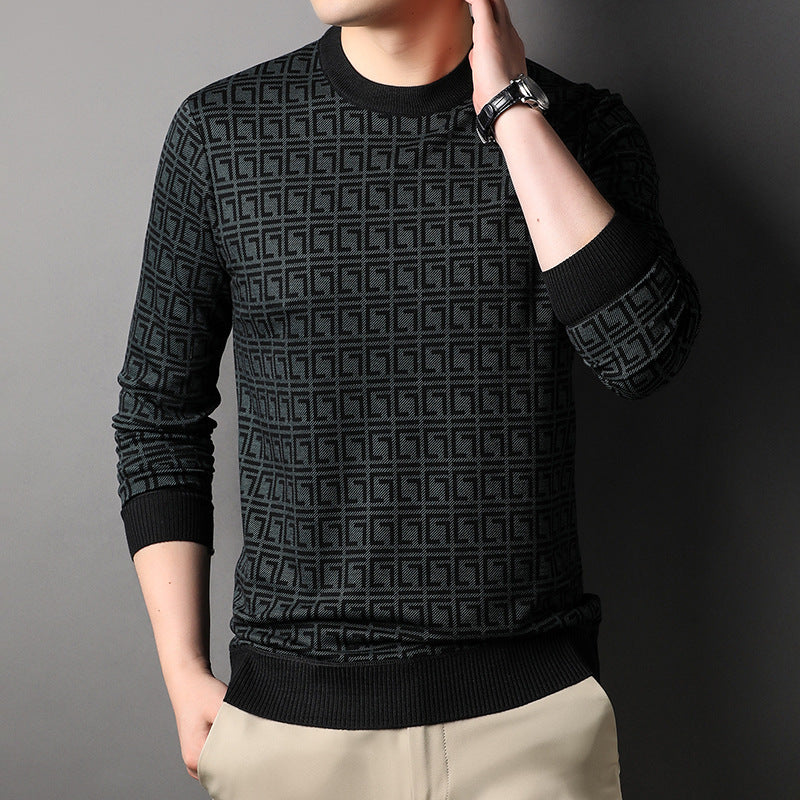 Stylish men's printed sweater