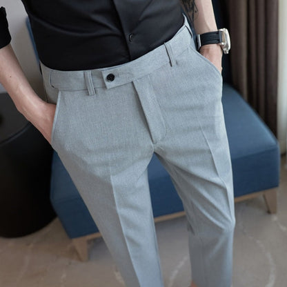 Luxury Men's Trousers with Elastic Waist