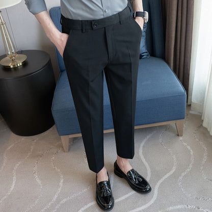 Luxury Men's Trousers with Elastic Waist