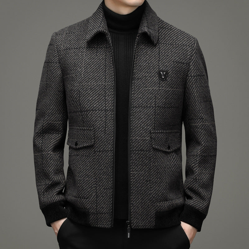 Stylish men's wool coat