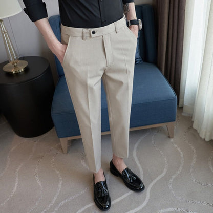 Luxury Men's Trousers with Elastic Waist