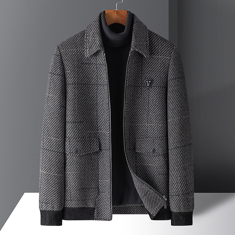 Stylish men's wool coat