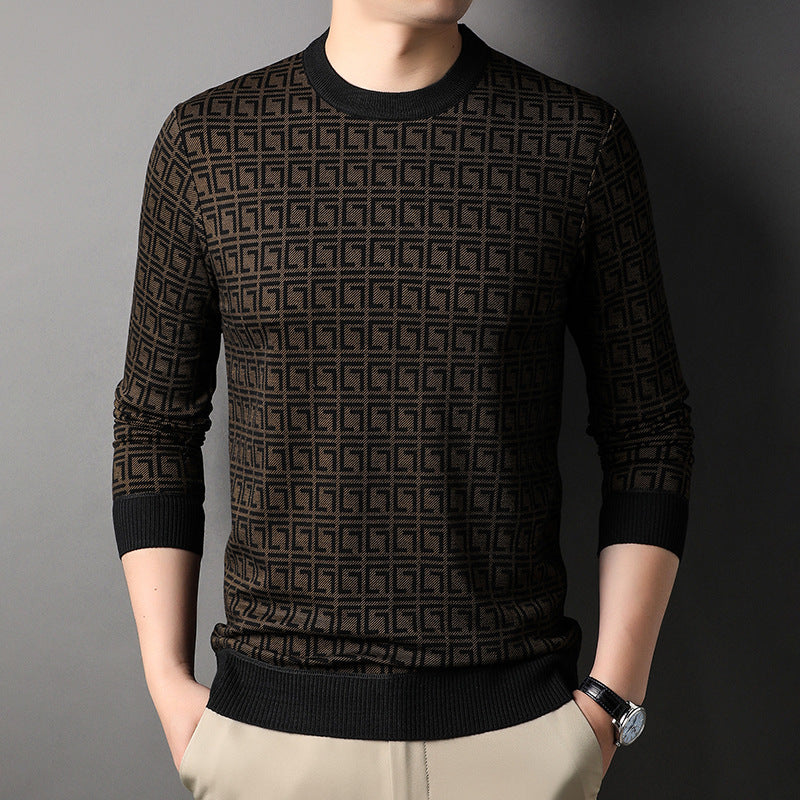 Stylish men's printed sweater