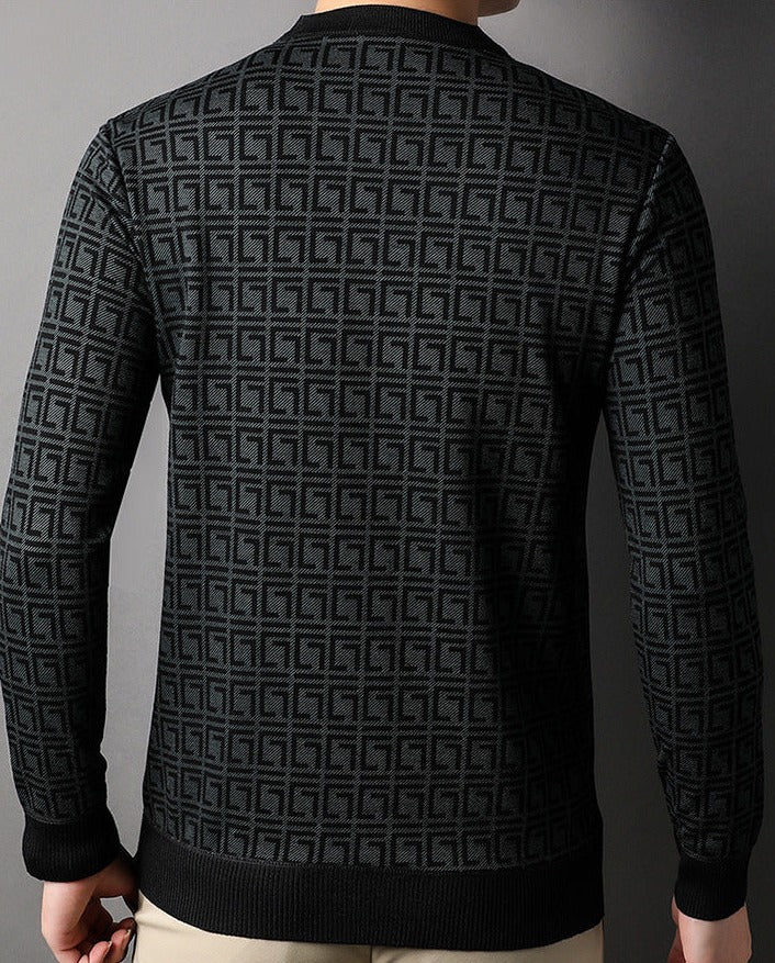 Stylish men's printed sweater