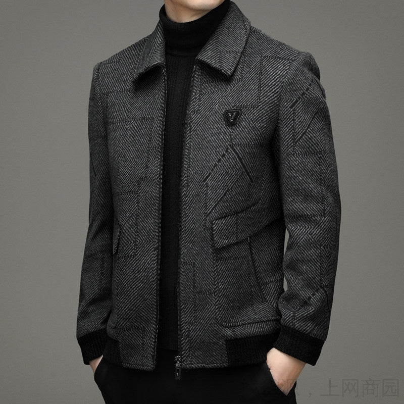 Men's Wool Shortened Coat