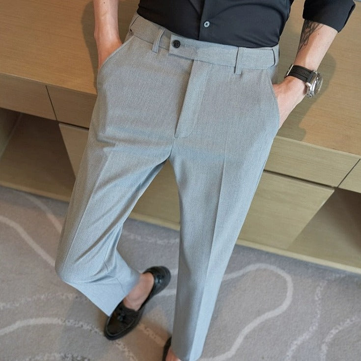 Luxury Men's Trousers with Elastic Waist