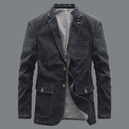 Stylish men's denim blazer