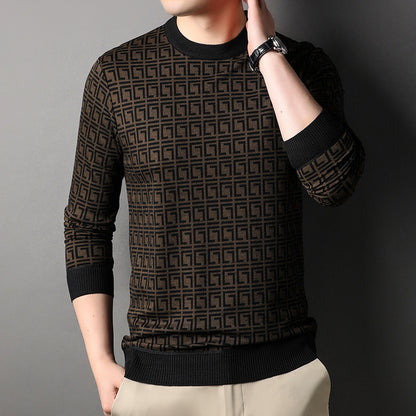 Stylish men's printed sweater