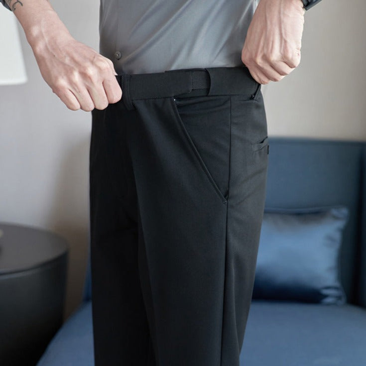 Luxury Men's Trousers with Elastic Waist