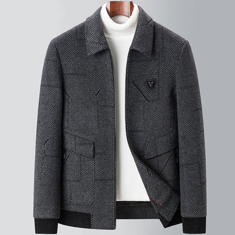 Men's Wool Shortened Coat