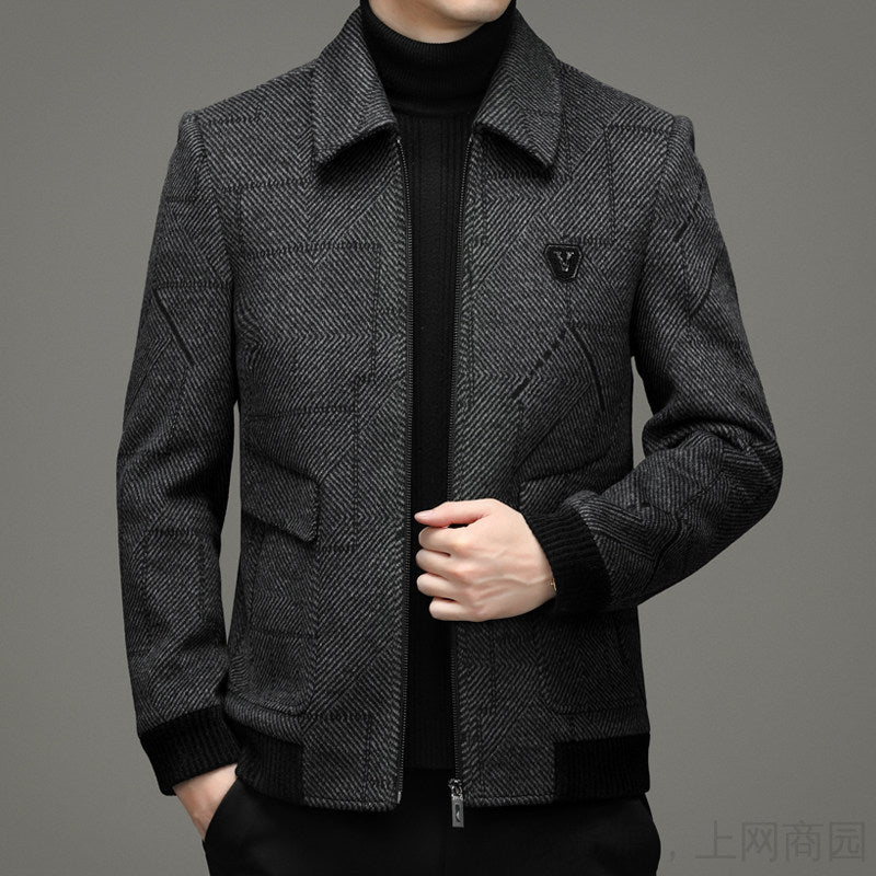 Men's Wool Shortened Coat