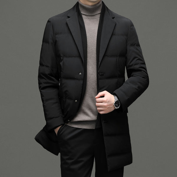 Stylish insulated men's trench coat