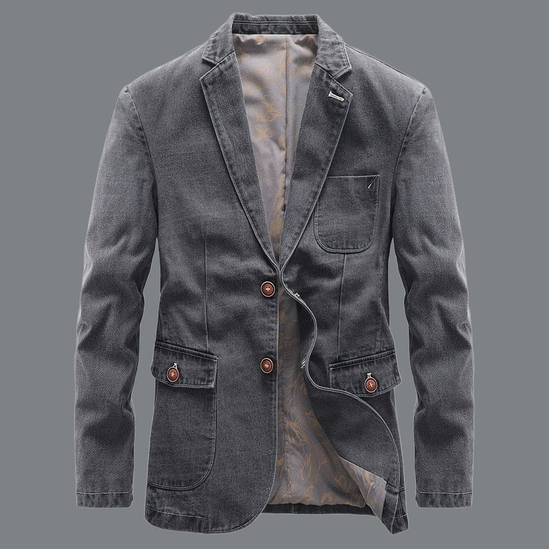 Stylish men's denim blazer