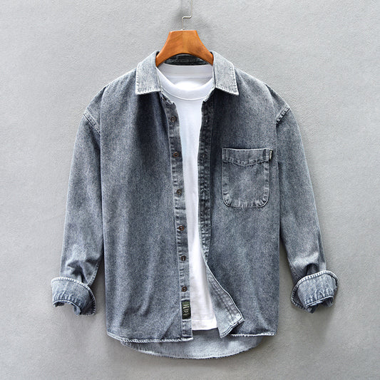 Retro style denim shirt