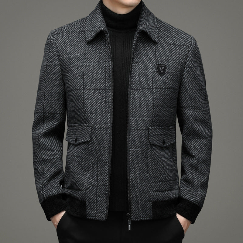 Stylish men's wool coat