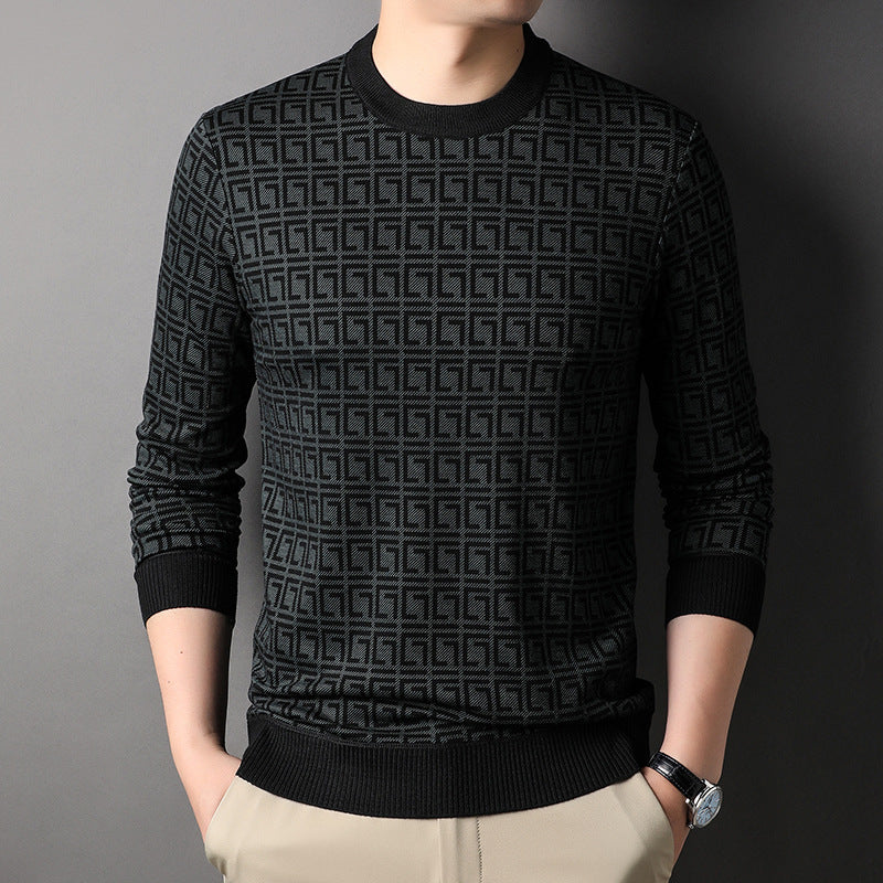 Stylish men's printed sweater
