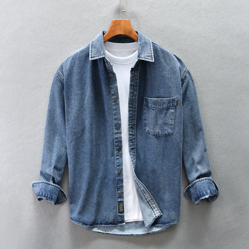 Retro style denim shirt