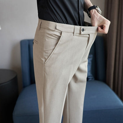 Luxury Men's Trousers with Elastic Waist