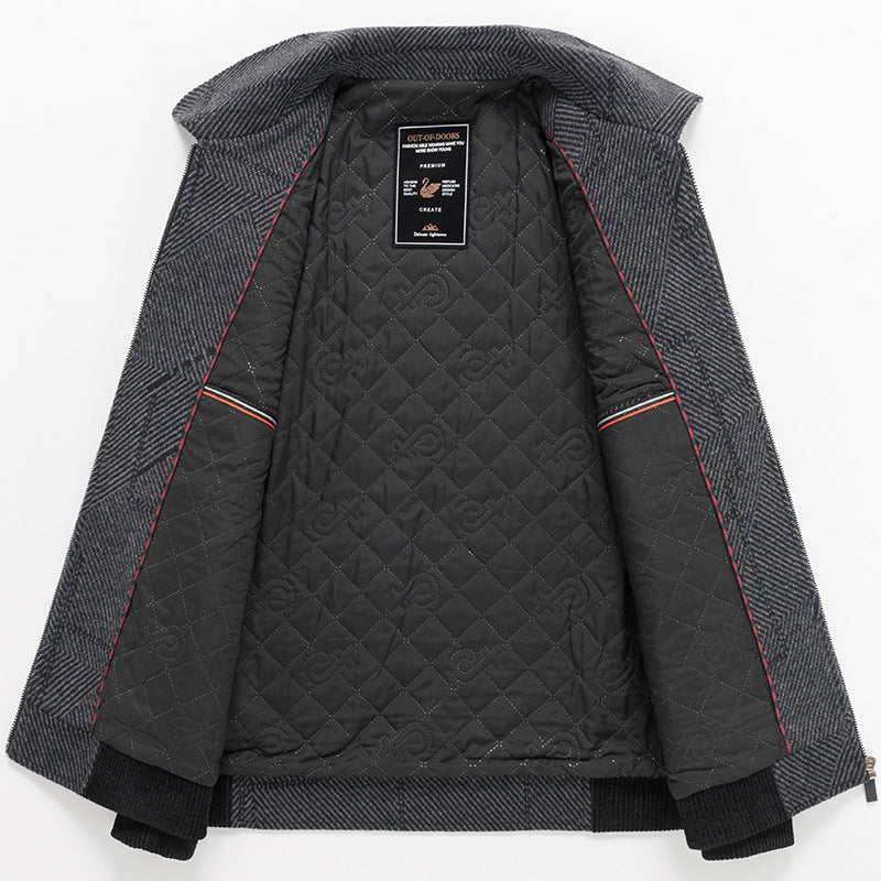 Men's Wool Shortened Coat