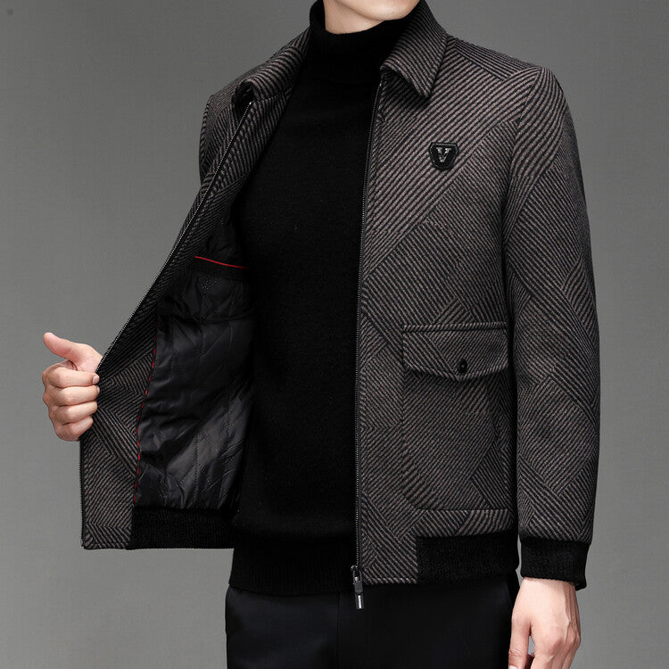 Stylish men's wool coat