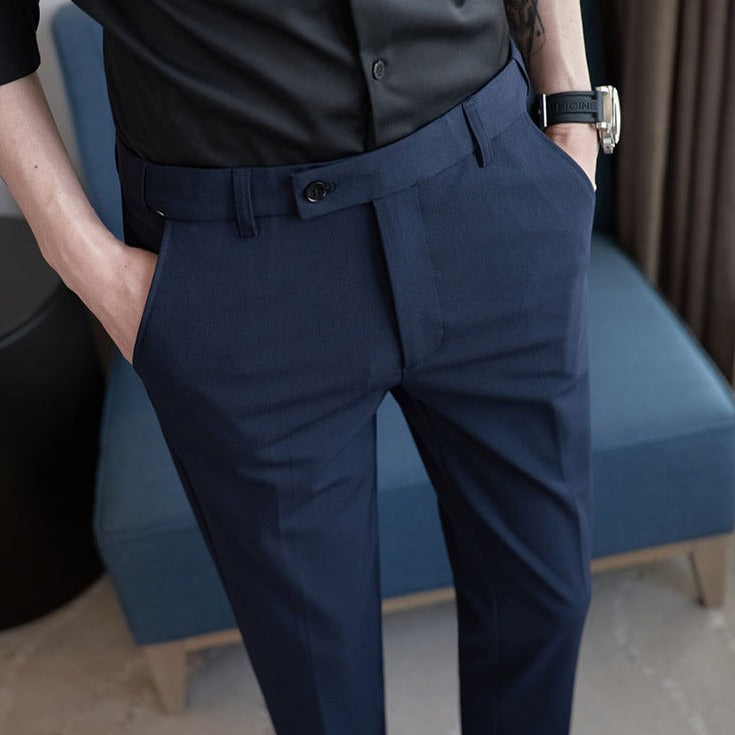 Luxury Men's Trousers with Elastic Waist