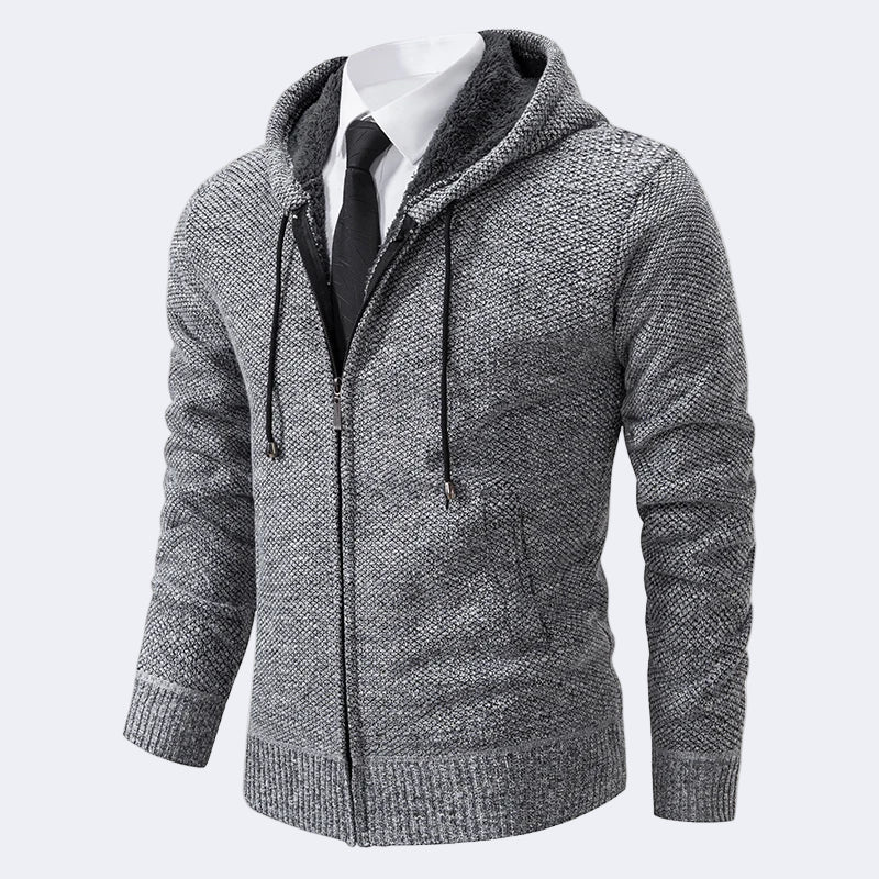 Men's knitted Cardigan with Hood