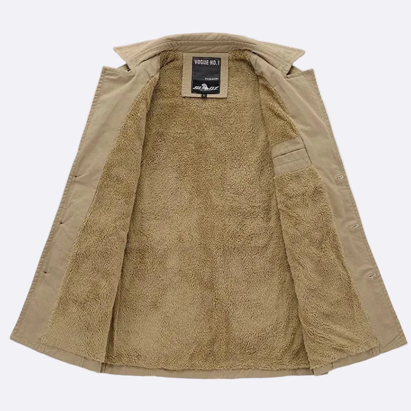 Men's insulated trench Coat